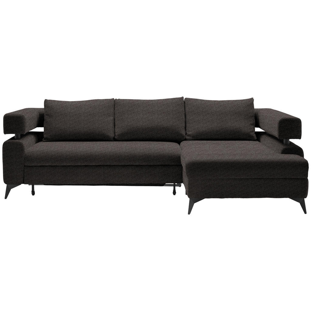 HOEKSTOELENSET, donkerbruin chenille