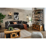 HOEKSTOELENSET, donkerbruin chenille thumbnail 2