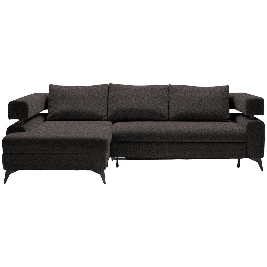 HOEKSTOELENSET, donkerbruin chenille