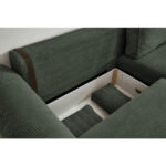 HOEKZITSET, geribbeld fluweel donkergroen thumbnail 6