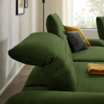 HOEKZITSET, pluche materiaal donkergroen thumbnail 5