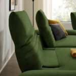 HOEKZITSET, pluche materiaal donkergroen thumbnail 7