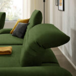 HOEKZITSET, pluche materiaal donkergroen thumbnail 5