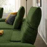 HOEKZITSET, pluche materiaal donkergroen thumbnail 6