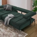 HOEKSTOELSET, donkergroene stof thumbnail 5