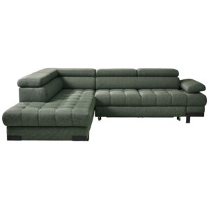 HOEKSTOELSET, donkergroene stof