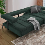 HOEKSTOELSET, donkergroene stof thumbnail 5