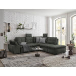 HOEKSTOELENSET, donkergroen microvelours thumbnail 5