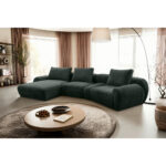 HOEKSTOELENSET, donkergroen chenille thumbnail 2