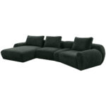 HOEKSTOELENSET, donkergroen chenille thumbnail 3