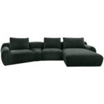 HOEKSTOELENSET, donkergroen chenille thumbnail 1