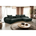 HOEKSTOELENSET, donkergroen chenille thumbnail 2