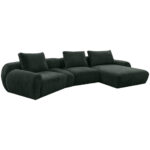 HOEKSTOELENSET, donkergroen chenille thumbnail 3