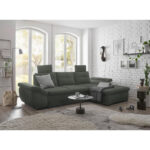 HOEKSTOELENSET, donkergroen microvelours thumbnail 2