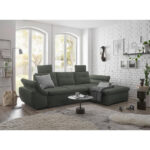 HOEKSTOELENSET, donkergroen microvelours thumbnail 3