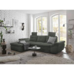 HOEKSTOELENSET, donkergroen microvelours thumbnail 2