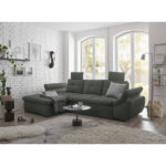 HOEKSTOELENSET, donkergroen microvelours thumbnail 3