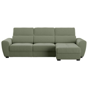 HOEKZITSET, velours, perzikgroen