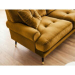 HOEKSTOELENSET, mosterdgeel fluweel thumbnail 6