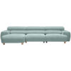 HOEKZITTINGSET, velours mintgroen