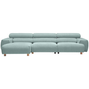 HOEKZITTINGSET, velours mintgroen