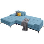 HOEKSTOELSET, stof blauw thumbnail 6