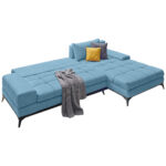 HOEKSTOELSET, stof blauw thumbnail 5