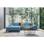 HOEKSTOELSET, stof blauw thumbnail 2