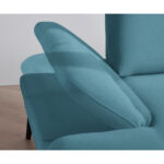 HOEKSTOELSET, gladde blauwe stof thumbnail 7