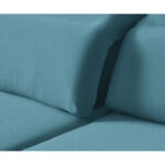 HOEKSTOELSET, gladde blauwe stof thumbnail 7