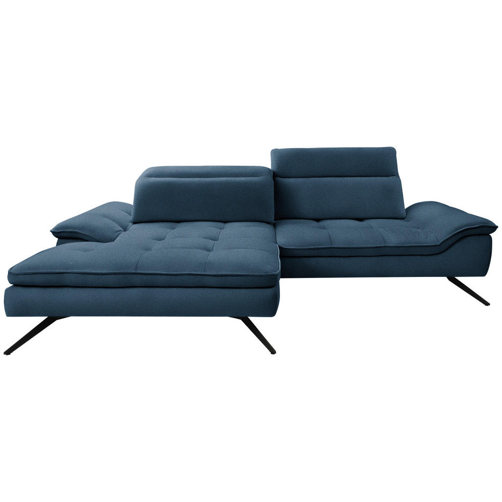 HOEKSTOELENSET, chenilleblauw