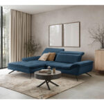 HOEKSTOELENSET, chenilleblauw thumbnail 2