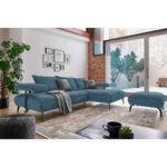 HOEKSTOELSET, stof blauw thumbnail 2