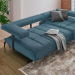 HOEKSTOELSET, stof blauw thumbnail 4