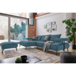 HOEKSTOELSET, stof blauw thumbnail 2