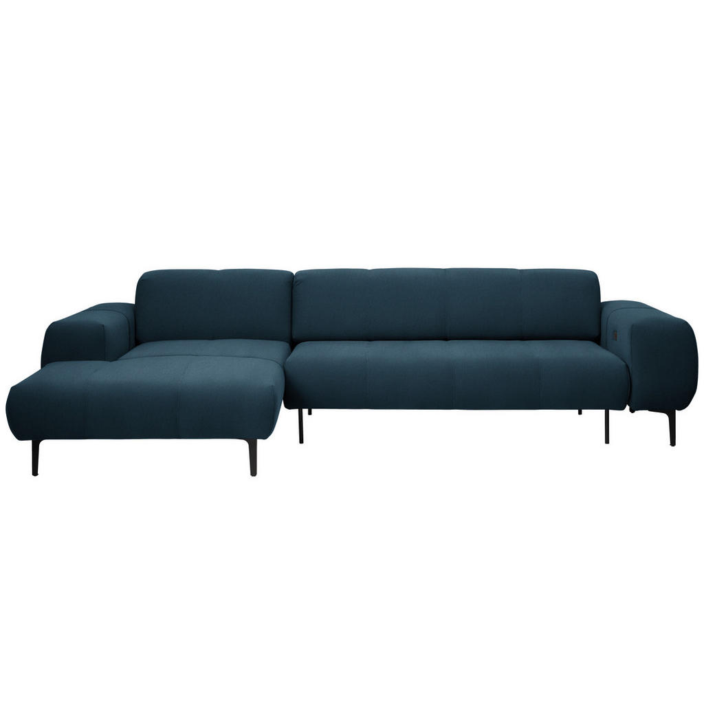 HOEKSTOELENSET, chenilleblauw