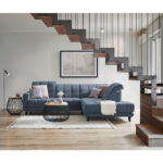 HOEKSTOELSET, stof blauw thumbnail 2