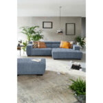 HOEKSTOELSET, stof blauw thumbnail 2