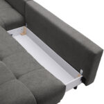 HOEKSTOELENSET, chenilleblauw, bruin thumbnail 5