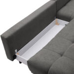 HOEKSTOELENSET, chenilleblauw, bruin thumbnail 6