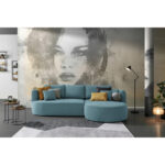 HOEKSTOELSET, stof blauw thumbnail 2