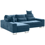 HOEKSTOELSET, gladde blauwe stof thumbnail 4