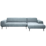HOEKSTOELSET, pastelblauwe chenille thumbnail 1