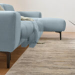 HOEKSTOELSET, pastelblauwe chenille thumbnail 3