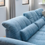 HOEKZITSET, gladde pastelblauwe stof thumbnail 6
