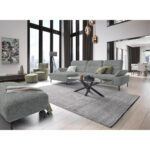 HOEKSTOELSET, chenille, gladde pastelblauwe stof thumbnail 2