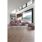 HOEKZITSET, gladde roze stof thumbnail 2