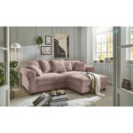 HOEKZITSET, geribbeld fluweel roze thumbnail 2