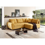 HOEKSTOELENSET, geel microvelours thumbnail 6