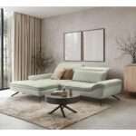 HOEKSTOELENSET, grijs-wit chenille thumbnail 2